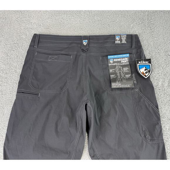 KÜHL Renegade Pants Men’s 38x32 Carbon Gray Outdoor Hiking Klassik Fit Tapered - Picture 4 of 16